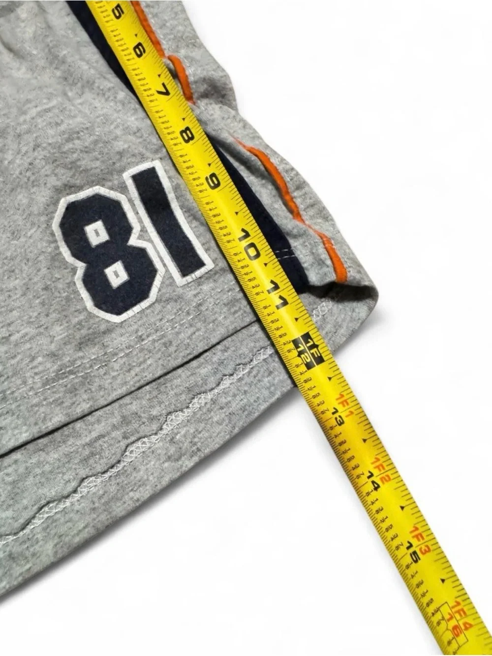 Women's Grey Athletic Lounge Shorts with Orange Trim